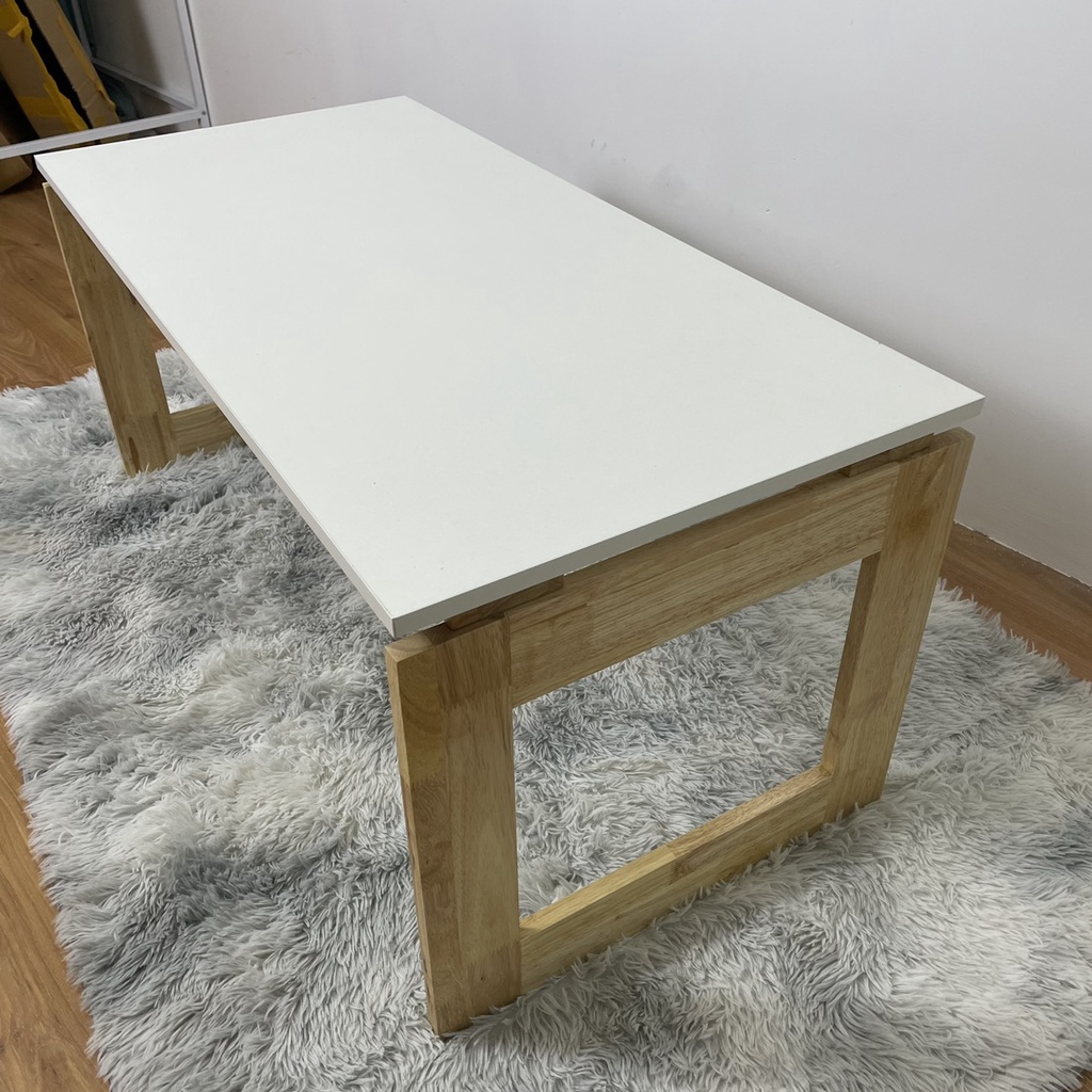 Bàn trà chân gỗ tự nhiên chất liệu cao cấp, bàn trà sofa phòng khách kích thước lớn cho nhà cửa phong cách hiện đại