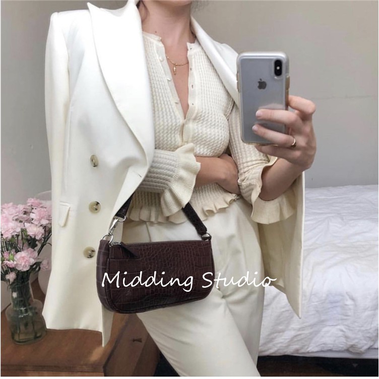 [SẴN] Túi kẹp nách da sần khóa móc hàng loại 1 ảnh thật cuối album S006 | BigBuy360 - bigbuy360.vn