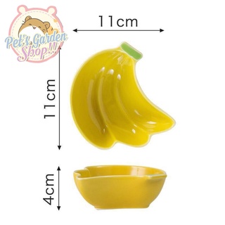 Chén sứ hình chuối cho hamster, pet nhỏ...
