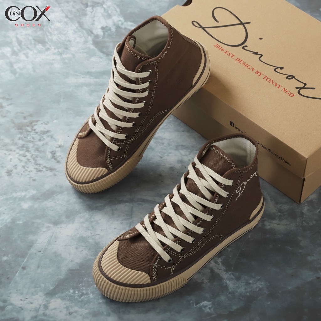 Giày Sneaker Vải Unisex DINCOX D21 Phong Cách Ấn Tượng Hi Chocolate