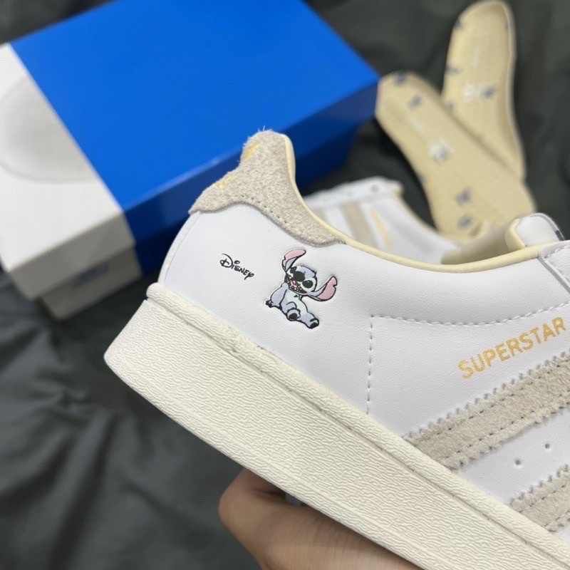 | CÓ SẴN - ẢNH THẬT |Giày thể thao adidas superstar sò disney trắng sọc nỉ bản mới 2022