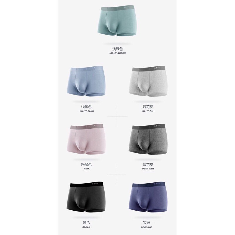 Sịp Đùi Nam Boxer ,Sịp Lạnh Cao Cấp MiiOW Than Hoạt Tính Kháng Khuẩn, Nâng Mông