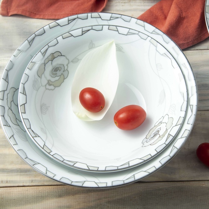 Tô choãng hoa 02 - Tô dùng đựng canh bằng sứ cao cấp Long Phương