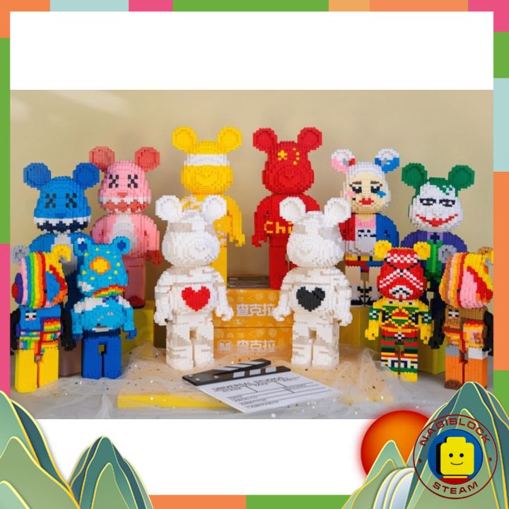 Bộ lắp ghép mô hình BEARBRICK cao 33cm nhiều mẫu MPIN