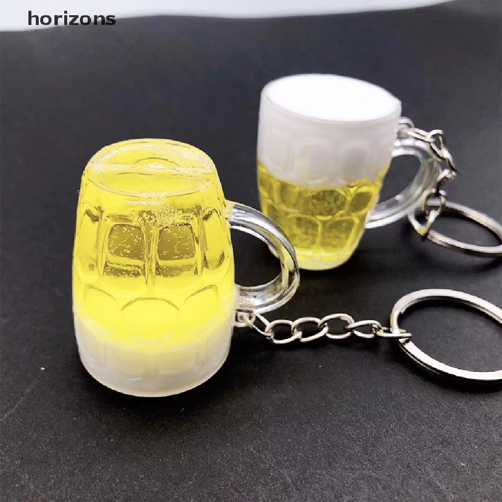 Móc khóa hình ly bia bằng nhựa resin phù hợp cho nữ/nam