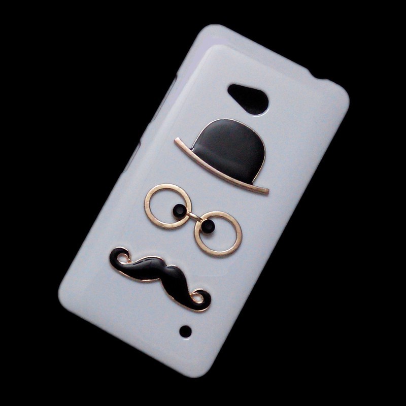 Cover for Nokia Lumia 530 535 540 550 610 620 640 XL 650 710 730 735 800 820 920 925 928 929 930 950 1320 Cute Hat Eyes Mustache Back Hard Phone Case