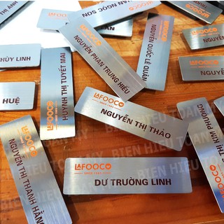Combo 5 chiếc- Biển tên CBCNV bằng inox