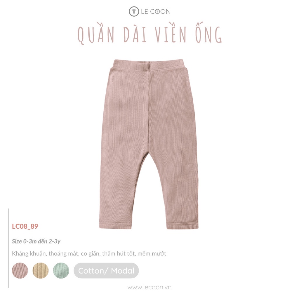 Le Coon LC0889, LC0890 Quần lẻ dài viền ống, quần legging cho bé trai bé gái