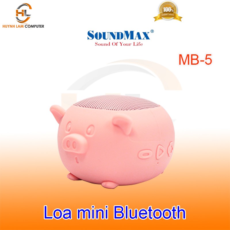 Loa mini Bluetooth SoundMax MB5 siêu dễ thương âm thanh hay - Hàng chính hãng