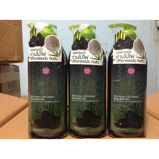 Sữa Tắm Than Tre Cathy Doll Bamboo Charcoal Anti Acne+Oil Control Body Bath Gel 500ml