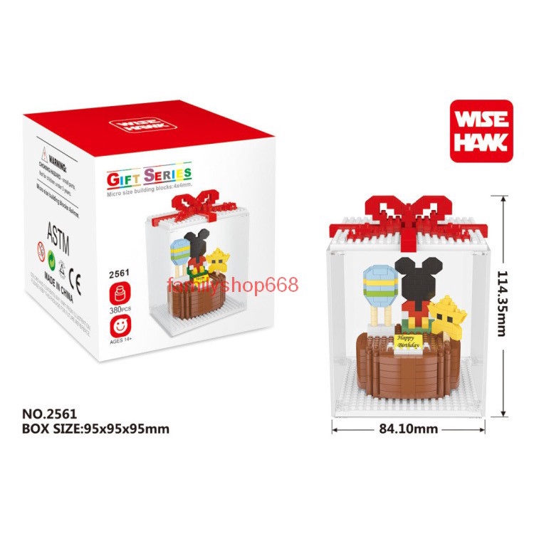 Xếp hình lego bánh kem sinh nhật  thỏ vịt donal gấu đồ chơi lắp ráp nanoblocks cho bé trai bé gái