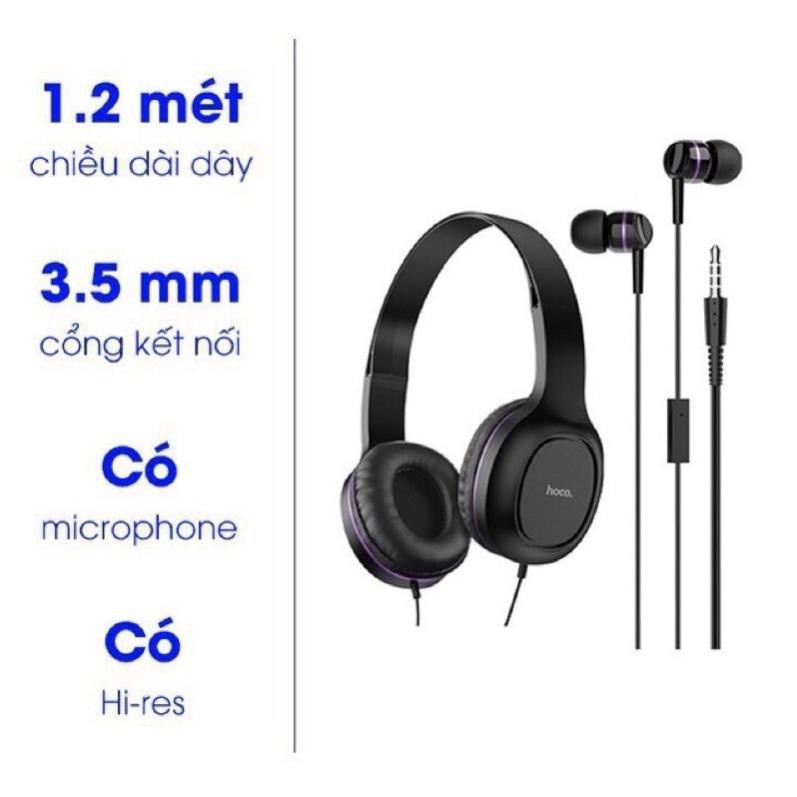 Tai Nghe Chụp Tai Có Mic HOCO W24 ,Tai Nghe Chơi Game Có Micro Chơi Game PUBG liên quân máy