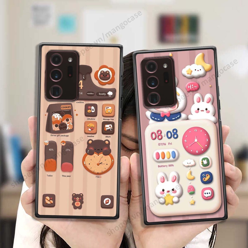 Ốp lưng Samsung Note 20 Plus / Note 20 Ultra / Note 20+ hình gấu, thỏ, đồng hồ cute dễ thương