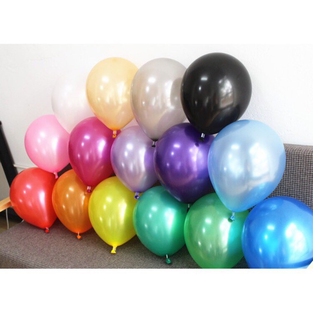 (Sỉ siêu rẻ) Combo 30 vỏ bóng nhũ 10 inch siêu dày và đẹp (Các màu)