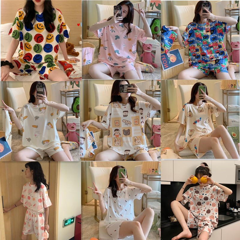 Bộ Đồ Ngủ Họa Tiết Đa Dạng Dễ Thương Cho Nữ