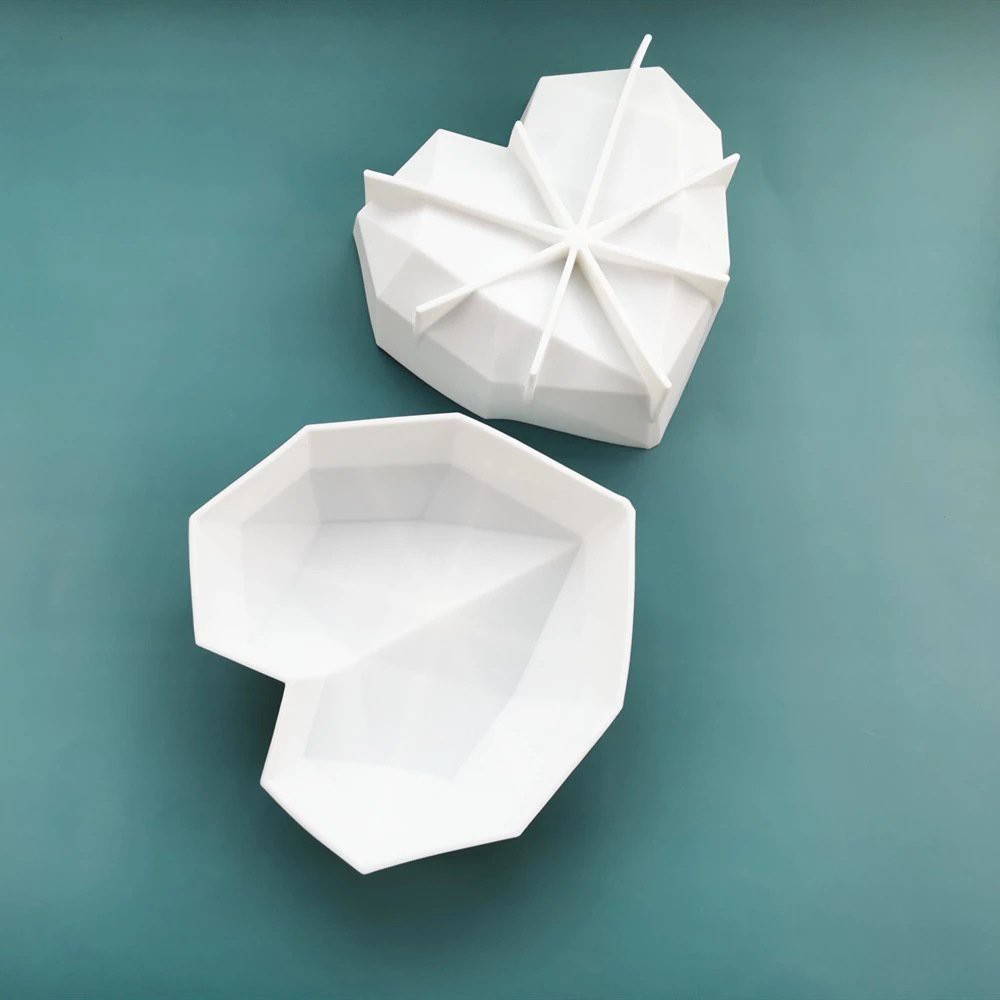 Khuôn silicon 3D hình tim lớn 22.6*19.5*5.5cm