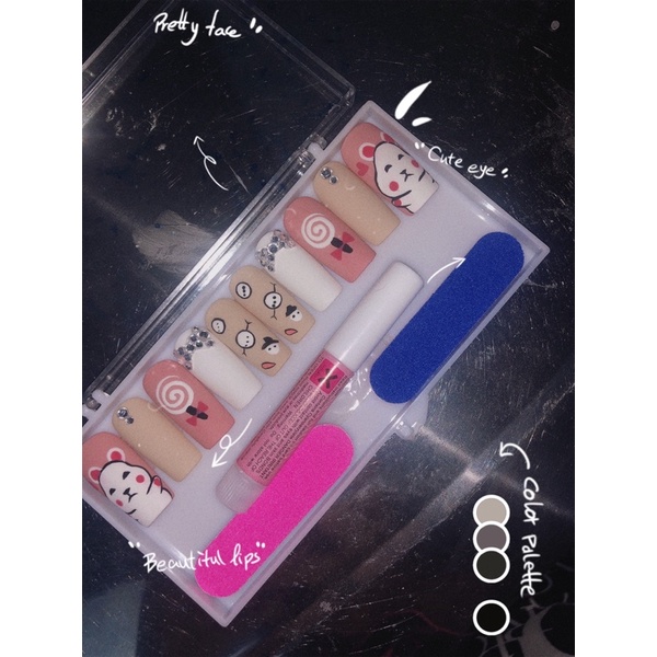 [SALE] Nail box /móng giả mẫu Con Thỏ dễ thương [sốc]