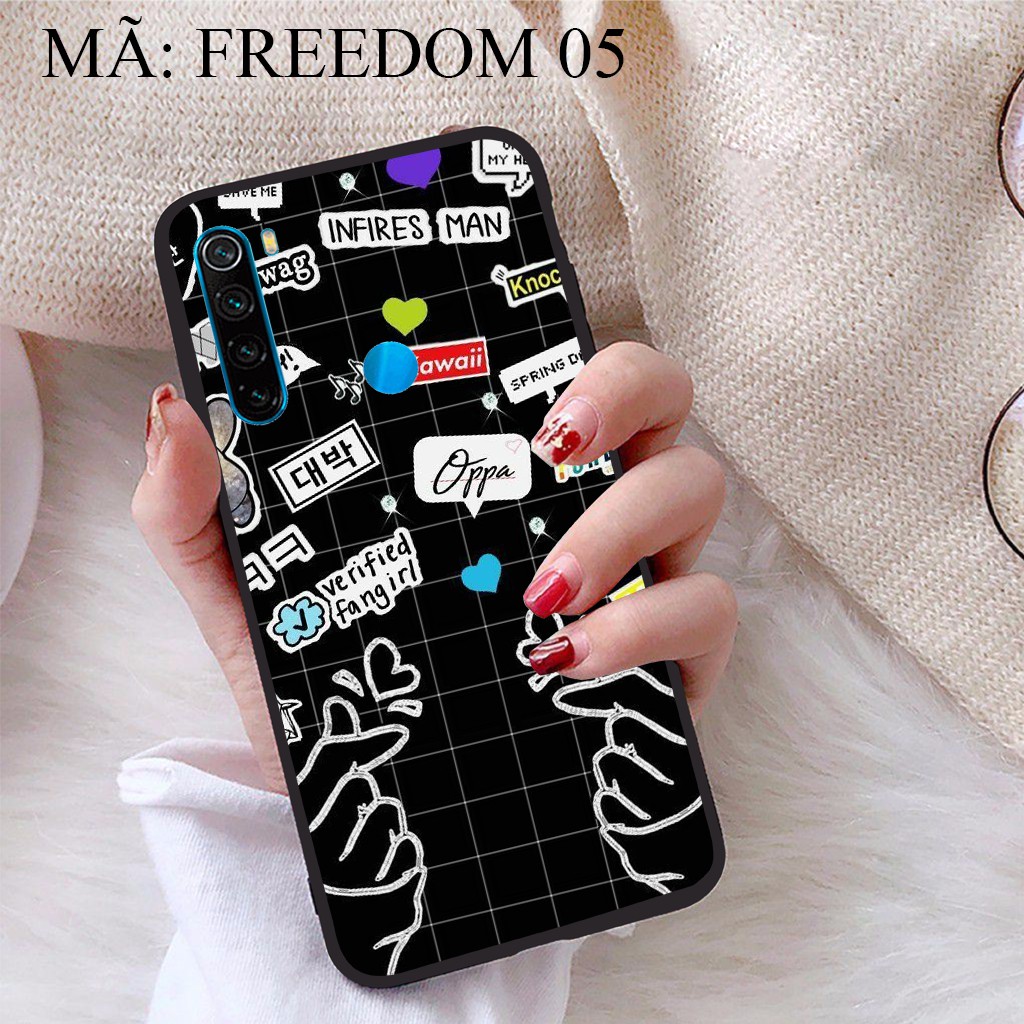 Ốp lưng Xiaomi Redmi Note 8 viền dẻo TPU BST Phong Cách Freedom