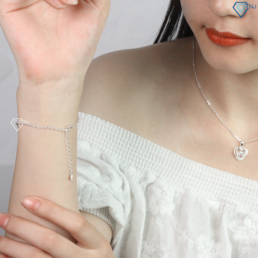 Lắc tay nữ bạc thật cung hoàng đạo Bảo Bình LTN0151 Trang Sức TNJ