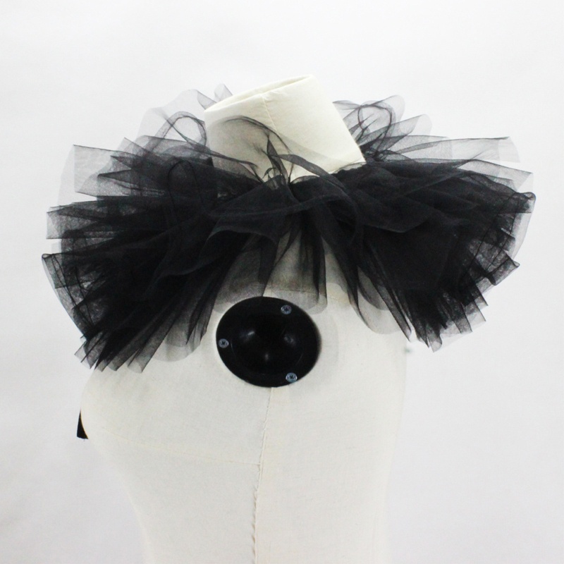 [CH *] Khăn Choàng Cổ Giả Lưới Nhiều Lớp Có Thể Tháo Rời Hóa Trang Chú Hề Phong Cách Victorian Retro Cho Nữ