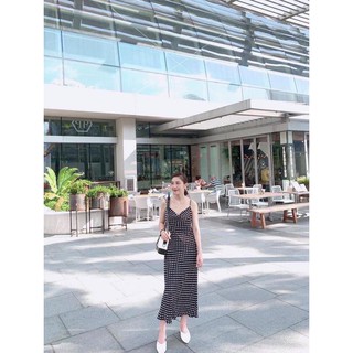 Váy 2 dây chấm bi Zara