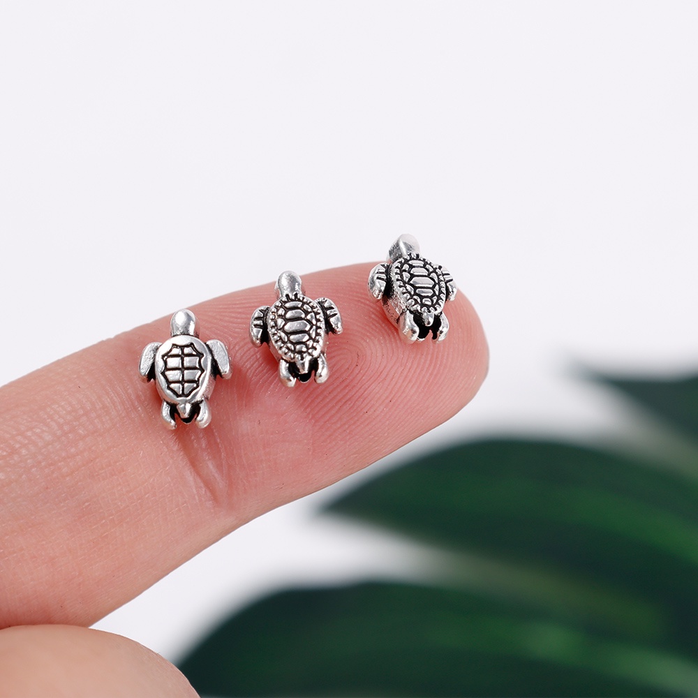 Set 80 Hạt Xâu Chuỗi 9mm Hình Rùa Biển Làm Trang Sức