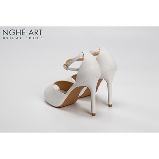 Giày cưới Nghé Art basic cao gót quai sandal 286