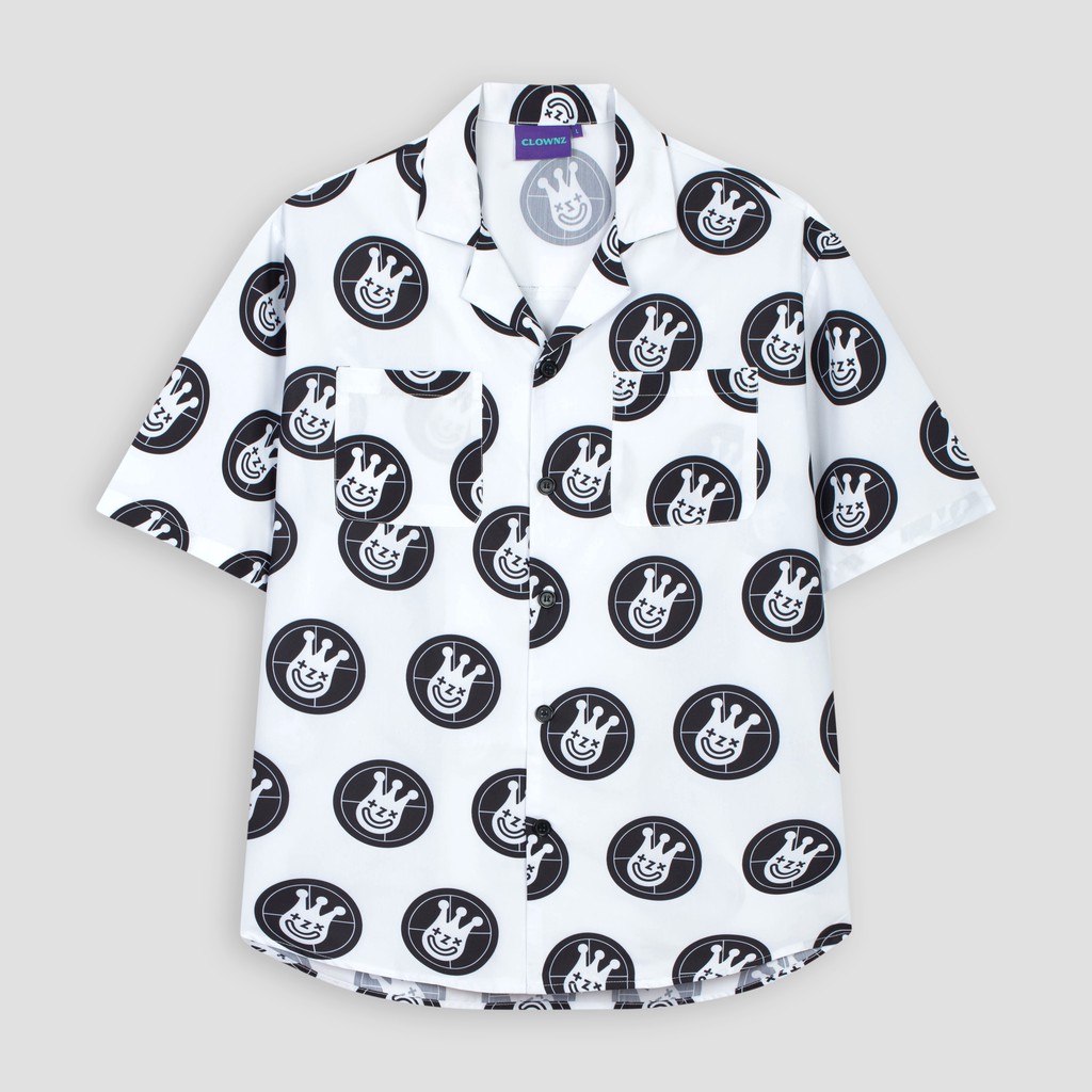 Áo sơ mi local brand unisex Clownz Headshot Short Sleeve Shirt form rộng, tay lỡ, chất cotton | BigBuy360 - bigbuy360.vn