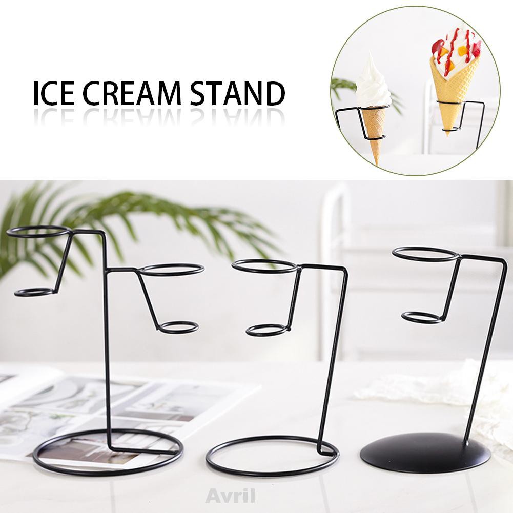 Wedding Home Restaurant Party Iron Art With Base French Fries Shop Sweets Sushi Hand Rolls Ice Cream Cone Holder