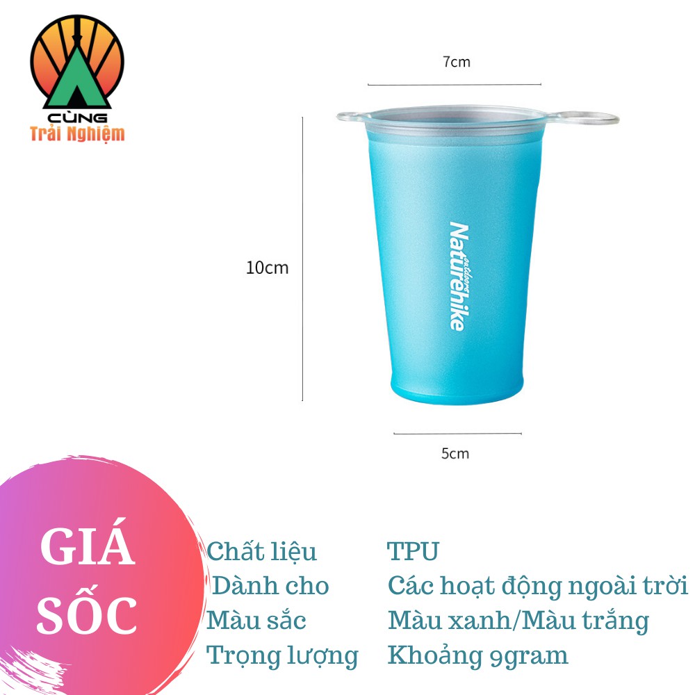 [CHÍNH HÃNG] Cốc Mềm Uống Nước Kháng Khuẩn Gấp Gọn cho Du Lịch Dã Ngoại Chạy Tiếp Sức Marathon NatureHike NH20SJ020