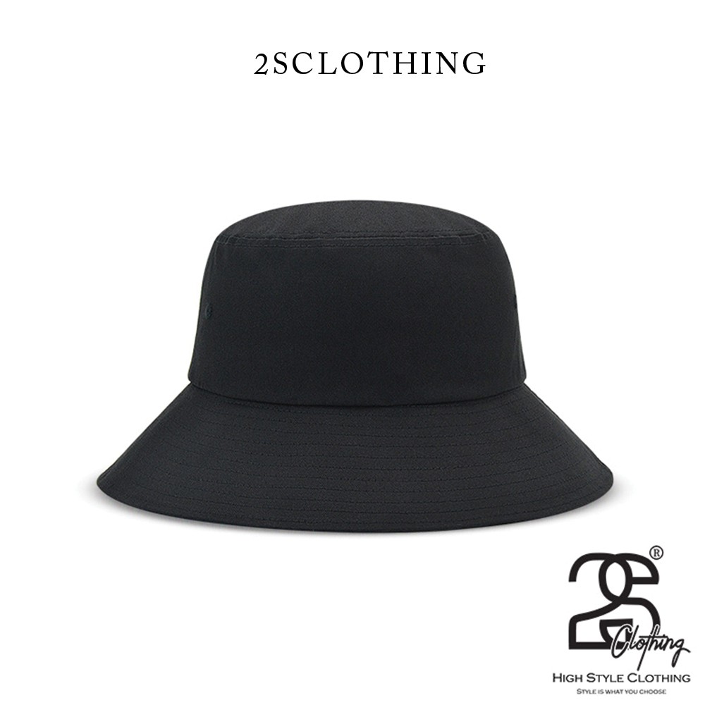 Nón Bucket Vành Cụp Đen Trơn 2sClothing Phong Cách Ulzzang Unisex Hàn Quốc Mu02 | BigBuy360 - bigbuy360.vn