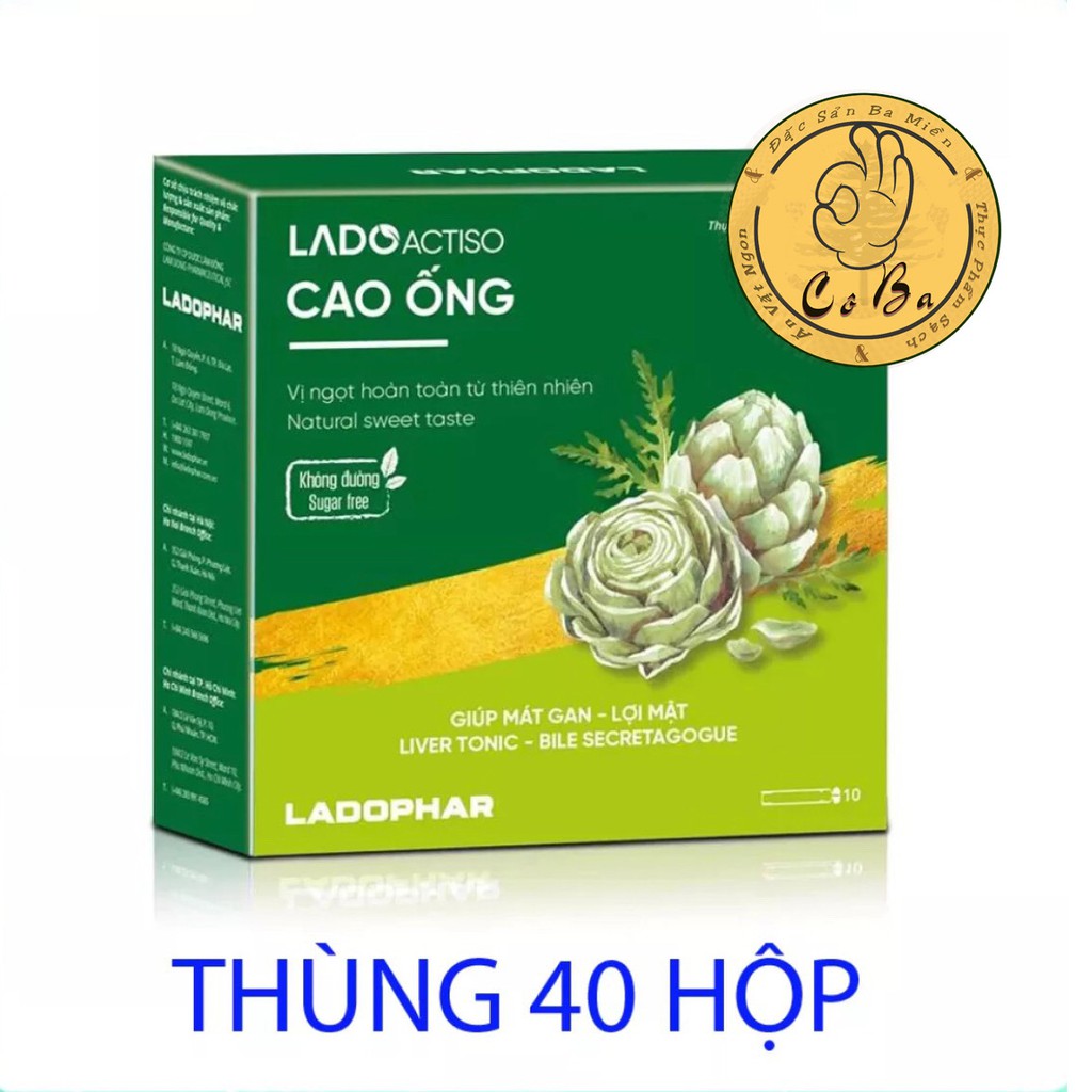 Combo 40 hộp CAO ỐNG ATISO VỊ NGỌT TỰ NHIEN LADOPHAR (LOẠI MỚI)