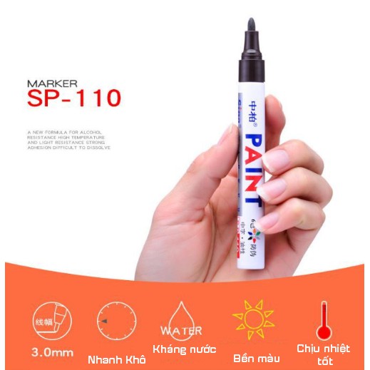 Bút sơn-Bút Repaint-Bút vẽ lốp-bút vẽ giày Sipa paint marker Sp110