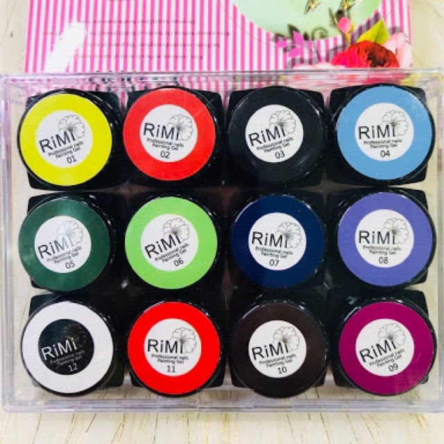 Gel Vẽ Rimi set 12 màu