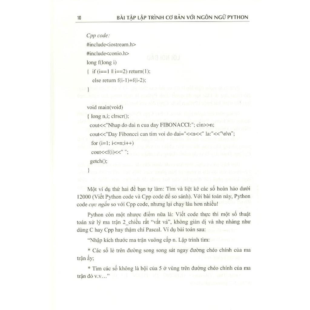 Sách - Bài Tập Lập Trình Cơ Bản Với Ngôn Ngữ Python
