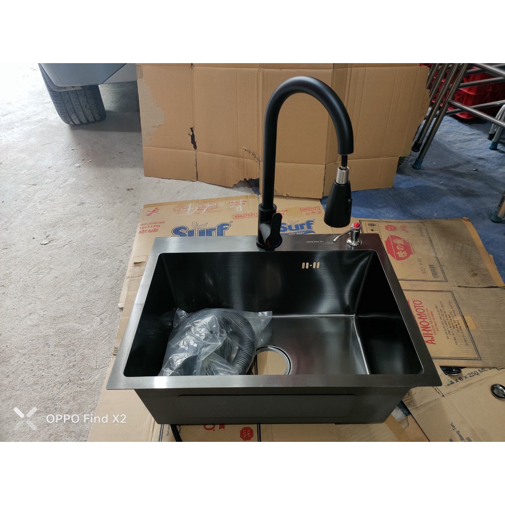 Chậu Rửa Chén Bát Phủ NANO Chống trầy KT 6045