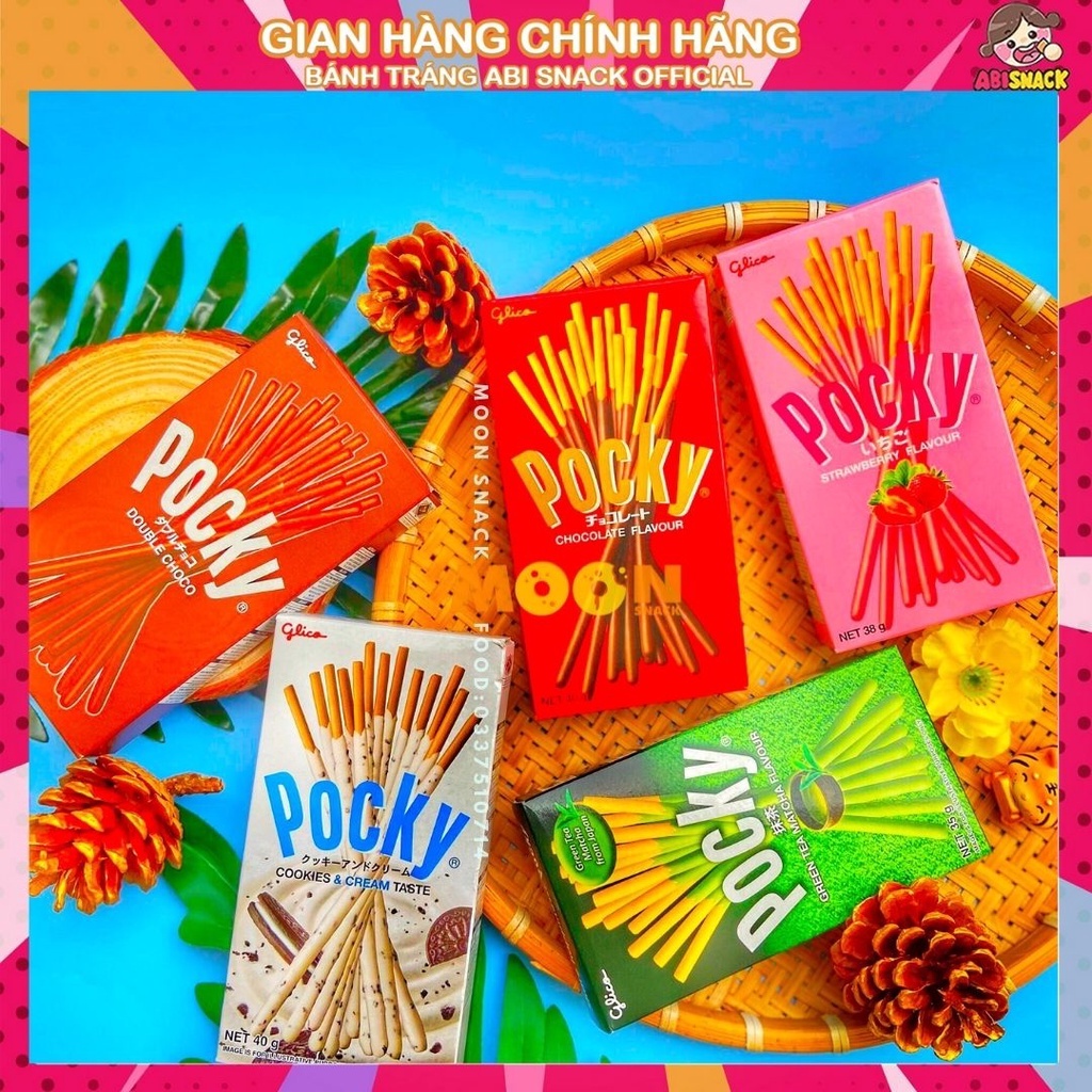 Bánh Que Gậy Phủ Socola Đủ Vị Pocky Nhập Khẩu Thái Lan Hộp 40g