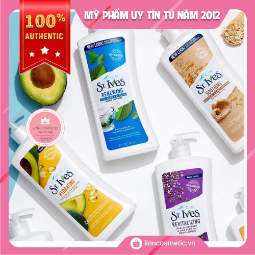 Sữa Dưỡng Thể Toàn Thân ST.Ives Body Lotion Cấp Ẩm - Làm Mềm Da 621ml