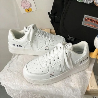 Giày Sneaker Trắng Mặt Cười Basic (Hàng Đặt Trước)