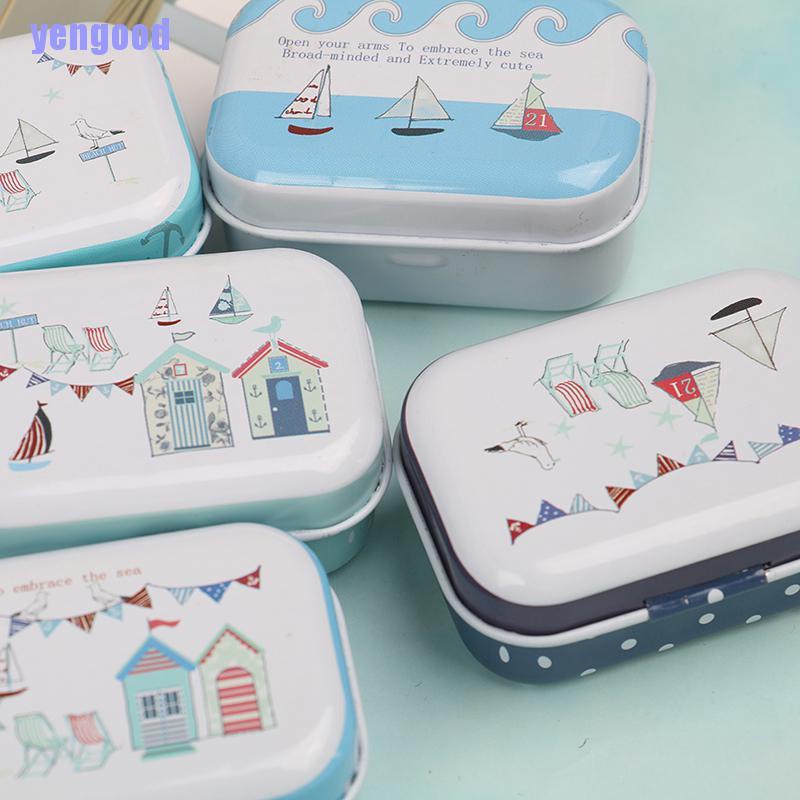 Hộp thiếc cỡ nhỏ hình chữ nhật tiện lợi