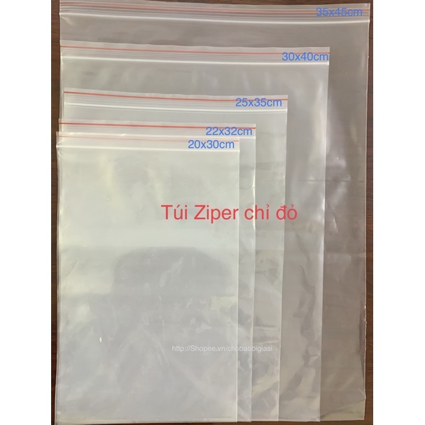 {1kg/size} Túi zipper chỉ/zip xoài/zip khóa kéo, OPP dán keo đựng quần áo (SP y hình)