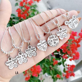 Dây chuyền bạc khăc tên cho bé theo yêu cầu, Giúp chống thất lạc