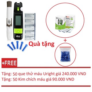 Máy đo đường huyết Uright TD-4265 + Tặng kèm 50 que + 50 kim chích
