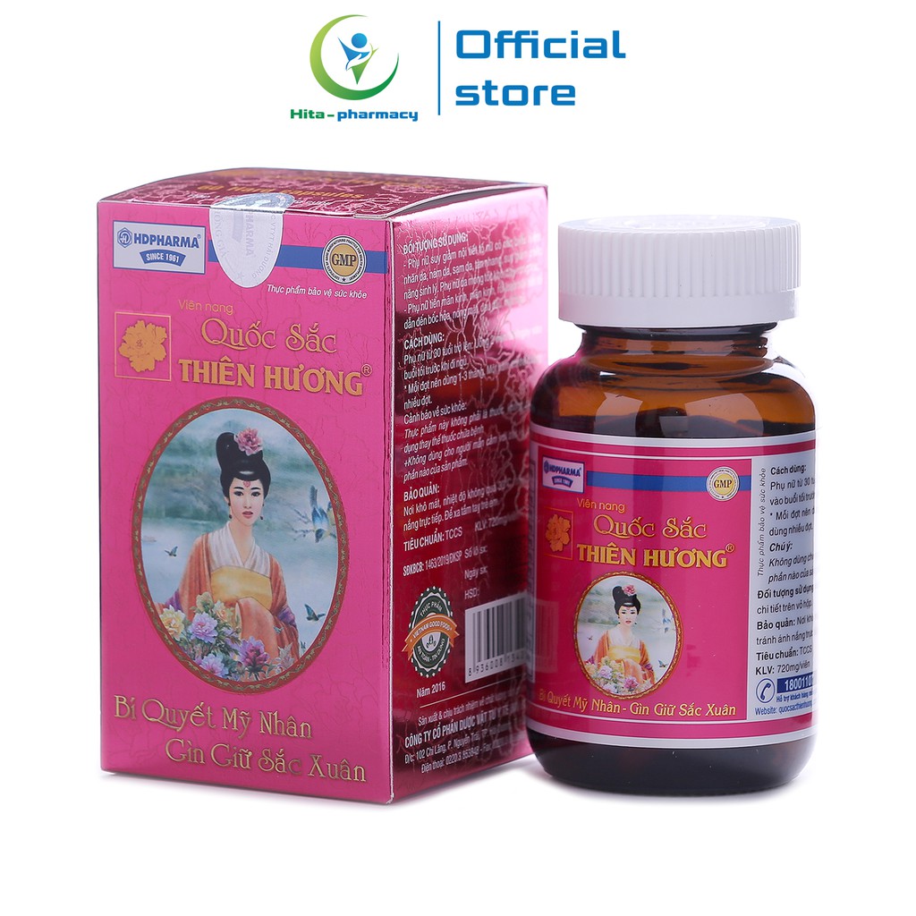 Viên nang Quốc Sắc Thiên Hương bổ sung Collagen giúp làm đẹp da, chống lão hóa - Chai 60 viên