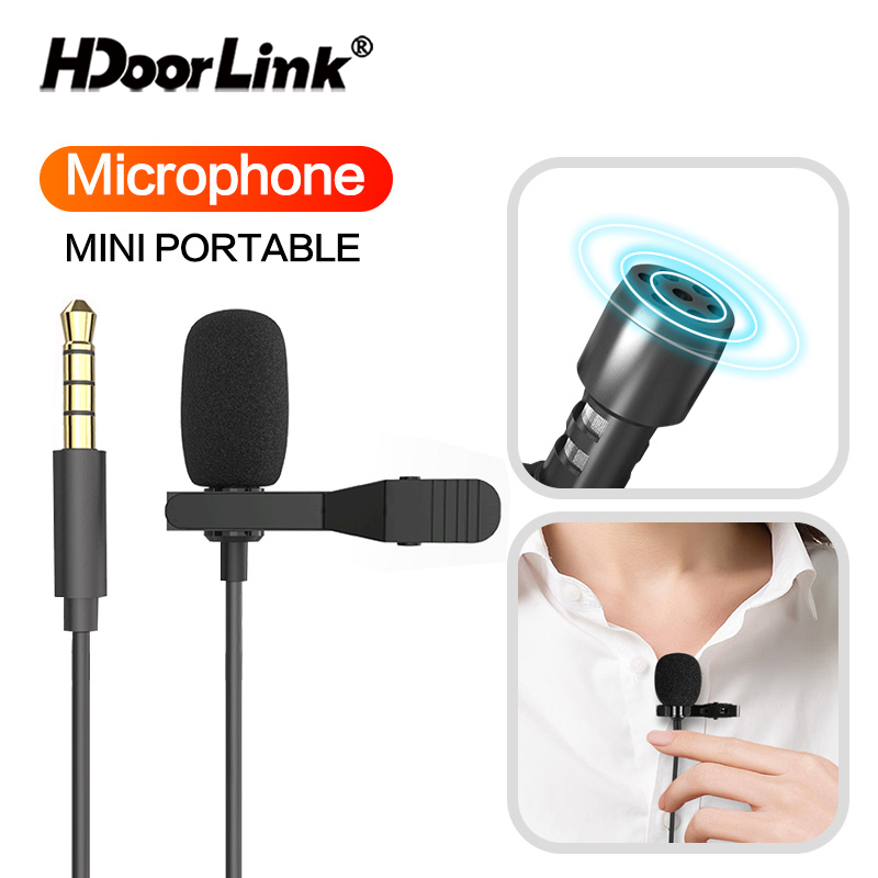 Micro HdoorLink 3.5mm Gắn Cổ Áo Thiết Kế Nhỏ Gọn Và Tiện Dụng Cho Phát Sóng Trực Tiếp