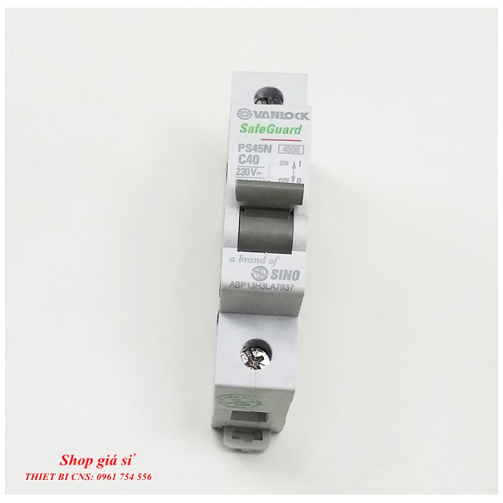 Cầu dao tự động Vanlock - Sino 1P 20A - 63A Dòng cắt 4,5kA Chính hãng