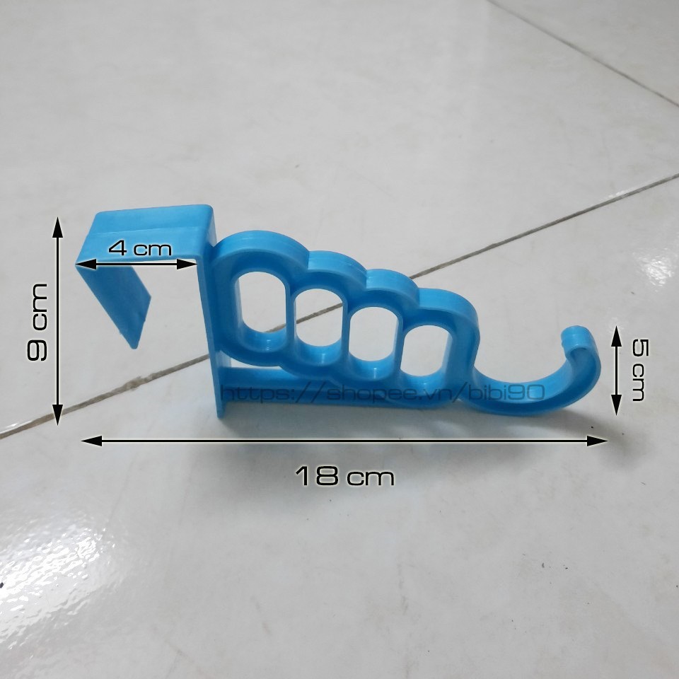 Móc treo gài cánh cửa 4 ô và 1 móc, móc treo đồ 5 móc cài cửa (HR05)