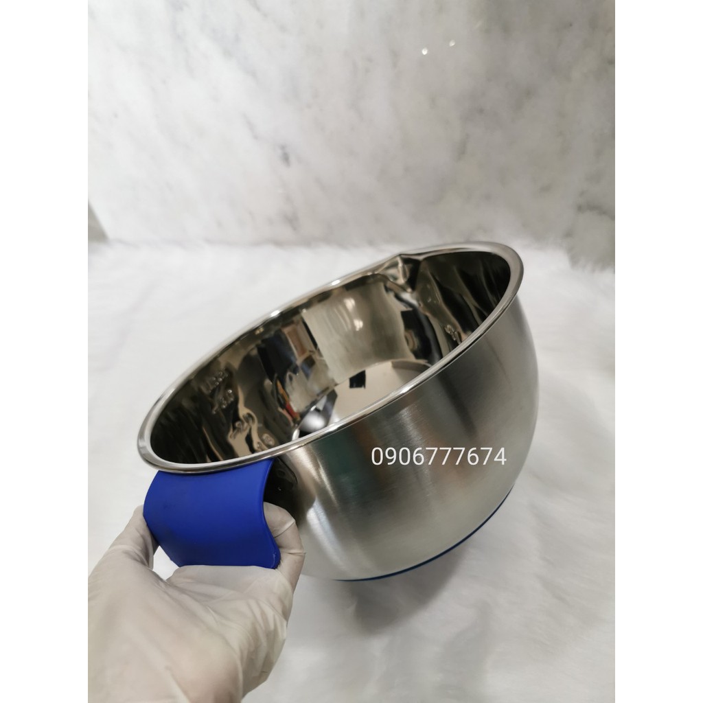 Thố trộn Inox 304 có đế có quai dùng đánh trứng/ trộn bột đủ size