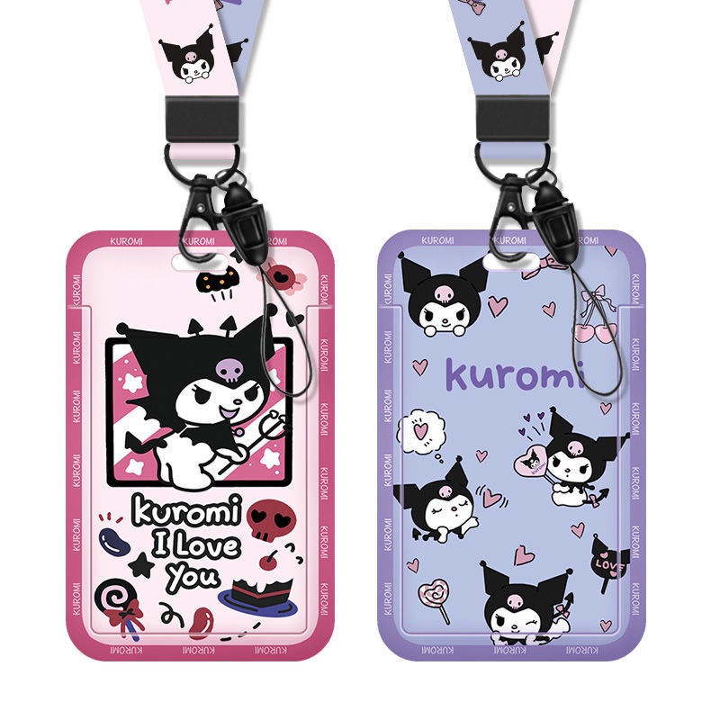 Card cover campus card student meal card School Card Factory card access control bus Kulumi cute cartoon lanyard hanging neck K4Zi