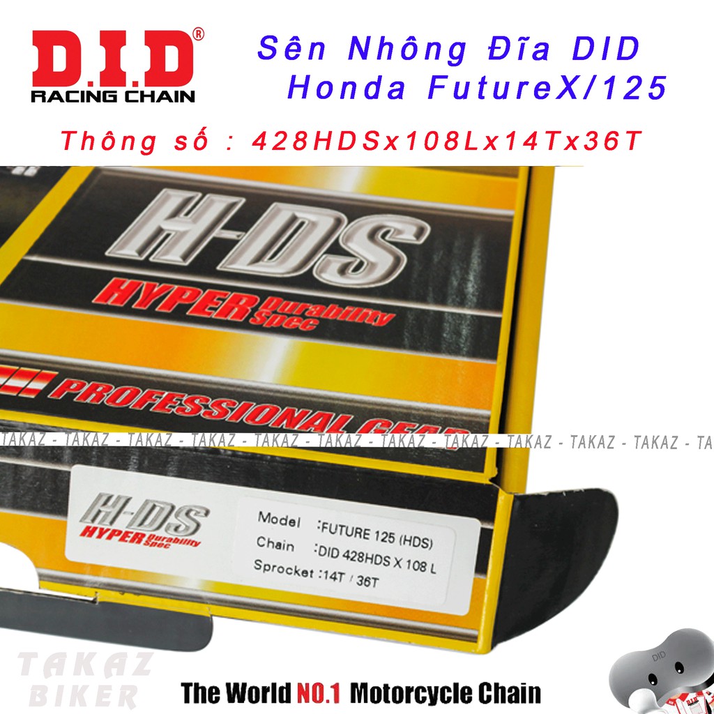 [Future125] Sên nhông dĩa DID Honda Future125 - HDS 10 ly Thái Lan 100%